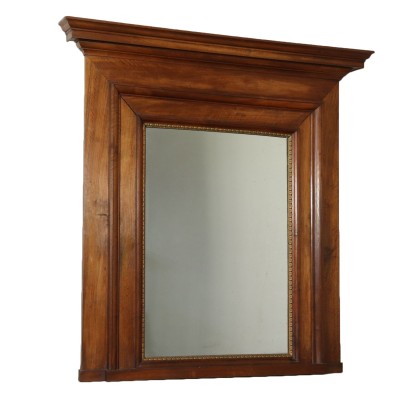 Empire Mantelpiece Mirror Walnut Italy Early 19th Century