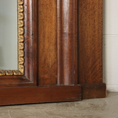 Empire Mantelpiece Mirror Walnut Italy Early 19th Century