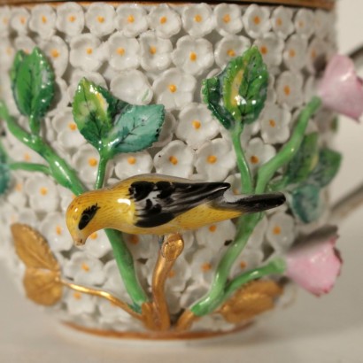 Tasse avec Couvercle et Soucoupe Porcelaine Meissen '800-'900