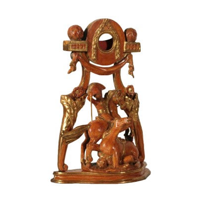 Structure for Pocket Clock Gilded Wood 19th Century