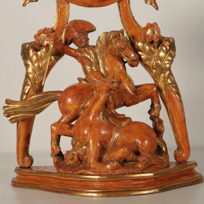 Porte Montre de Poche Bois sculpté doré laqué '800