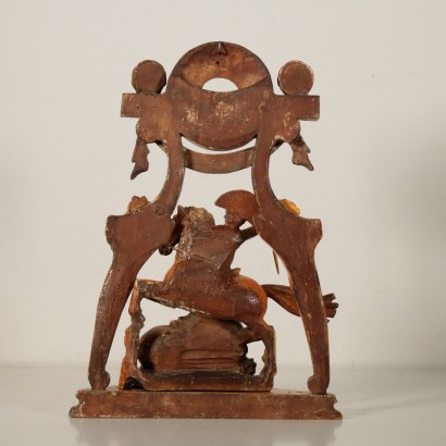 Porte Montre de Poche Bois sculpté doré laqué '800