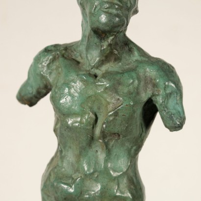 Male Nude by Giovanni Paganin Wooden Base Italy 1960s-1970s