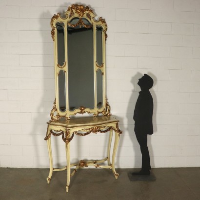 Konsole mit Spiegel im Stil Italien Erste Hälfte des 20. Jahrhunderts