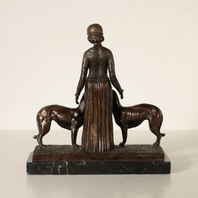 Sculpture Bronze Marbre noir France Moitié '900