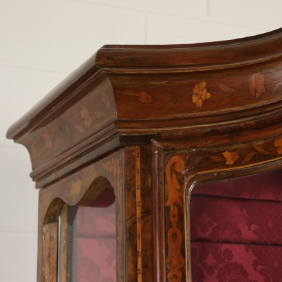 Elegant Glass Cabinet with Inlays Holland Early 1800s