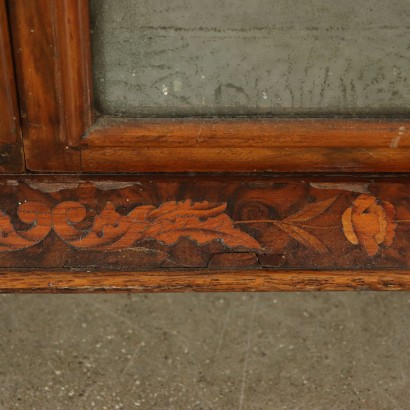 Elegant Glass Cabinet with Inlays Holland Early 1800s