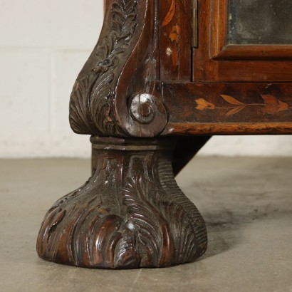 Elegant Glass Cabinet with Inlays Holland Early 1800s