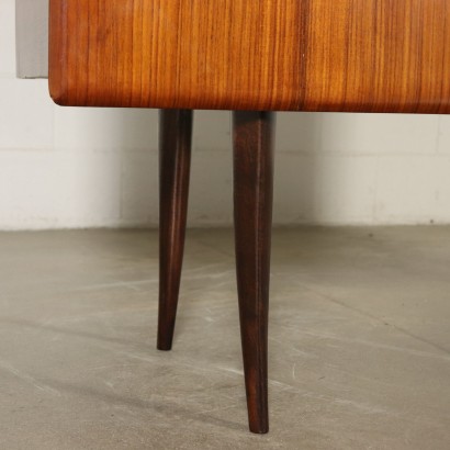 Cupboard Rosewood Veneer Glass Vintage Italy 1950s-1960s