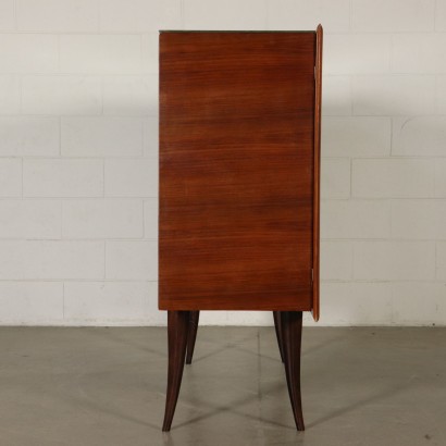 Cupboard Rosewood Veneer Glass Vintage Italy 1950s-1960s