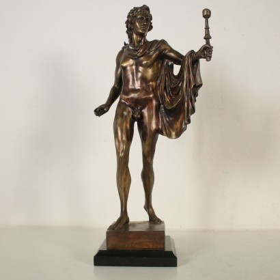 Sculpture Bronze Marbre noir Auteur anonyme Italie '900