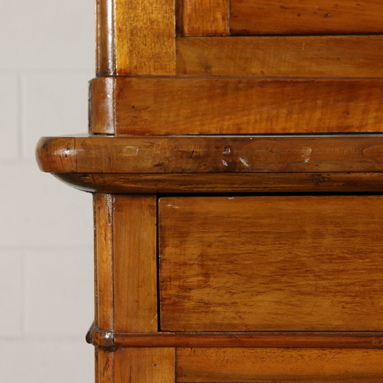 Walnut Bookcase Two Doors With Glass Italy 19th Century