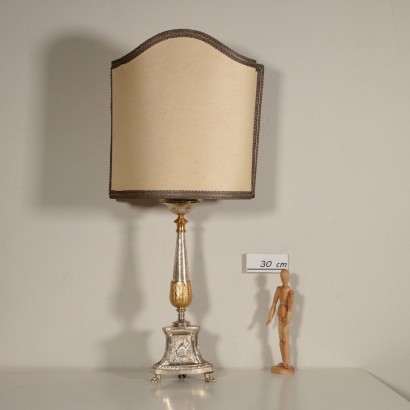 Tischlampe mit Lampenschirm Feinblech Italien 19. Jahrhundert