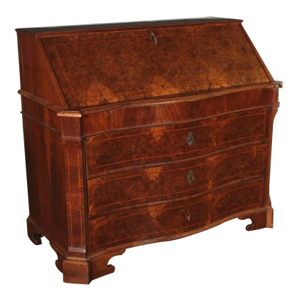 Drop-Leaf Bureau Walnut Rosewood Italy First Half of 1700s