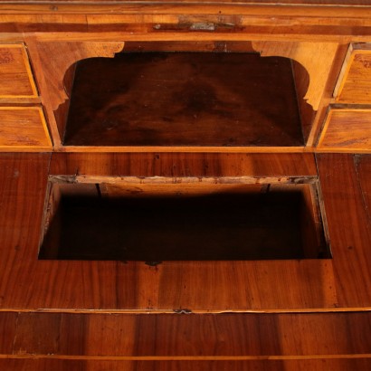 Drop-Leaf Bureau Walnut Rosewood Italy First Half of 1700s