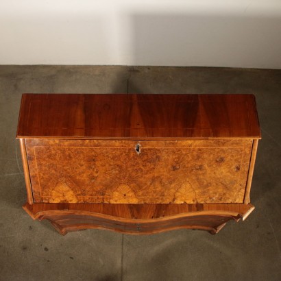 Drop-Leaf Bureau Walnut Rosewood Italy First Half of 1700s