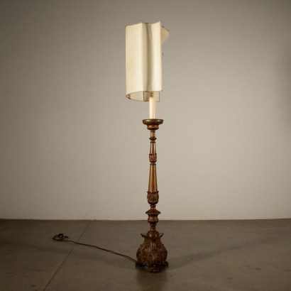 Stehlampe mit Lampenschirm Messing Italien 19. Jahrhundert
