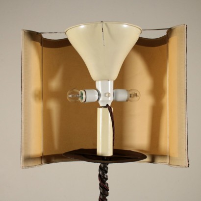 Floor Lamp with Lampshade Wrought Iron Italy 18th Century