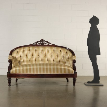 Louis Philippe Sofa Mahogani Italien 19. Jahrhundert