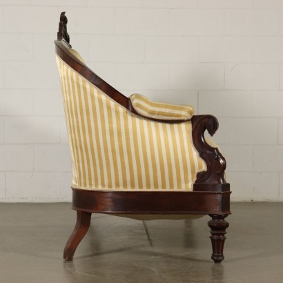 Louis Philippe Sofa Mahogani Italien 19. Jahrhundert