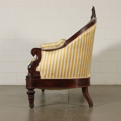 Louis Philippe Sofa Mahogani Italien 19. Jahrhundert