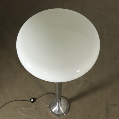 Floor Lamp Chromed Aluminium Glass Vintage Italy 1970s