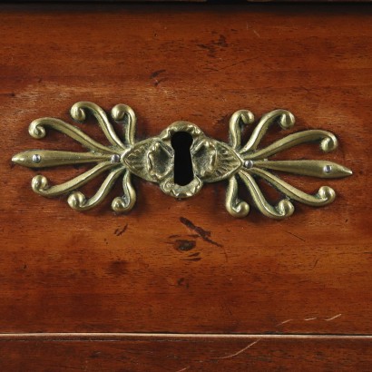 Directory Console Table Mahogany Marble Top Italy Early 1800s