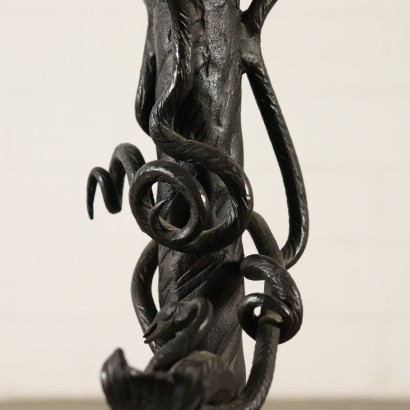 Copper Vase Stand Wrought Iron Italy Early 20th Century