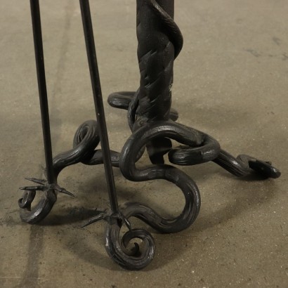 Copper Vase Stand Wrought Iron Italy Early 20th Century