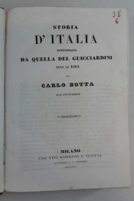 Storia d'Italia continuata da quella del Guicciardini sino al 1814