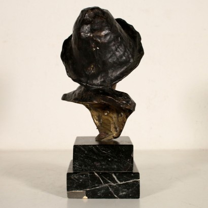 Sculpture Giovanni De Martino Bronze Marbre noir Italie '900