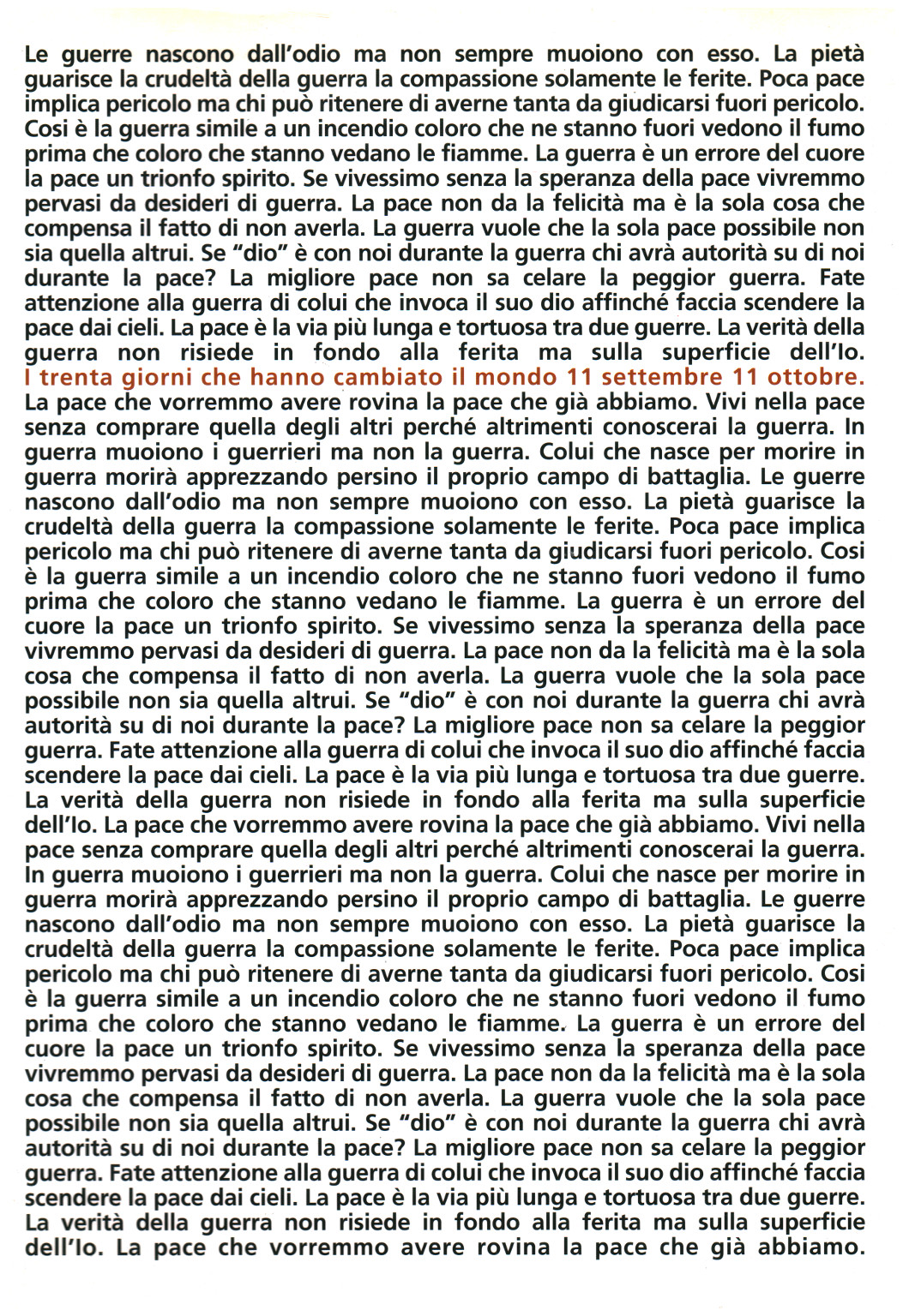 Les trente jours qui ont changé le monde, 11 si, s.un.