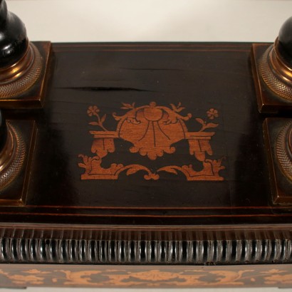 Tischuhr Geschwärztes Holz Bronze Frankreich 1823