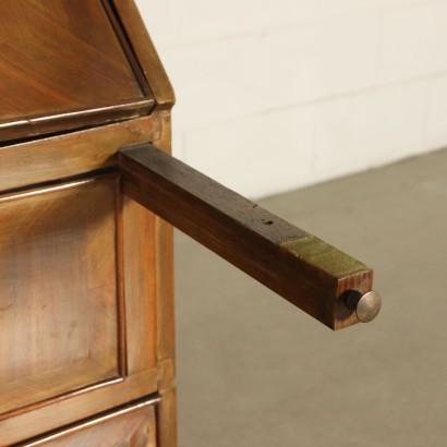 Double Body Bureau Bookcase Walnut Italy First Half of 1900s