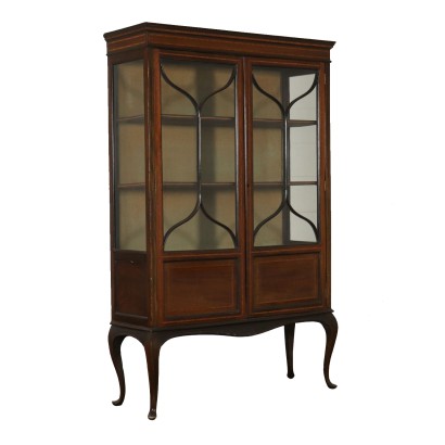 English Display Cabinet Mahogany Early 1900s