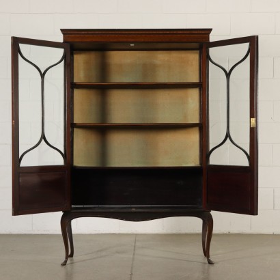 English Display Cabinet Mahogany Early 1900s