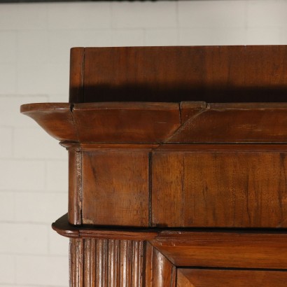 Double Body Bookcase Walnut Italy 19th Century