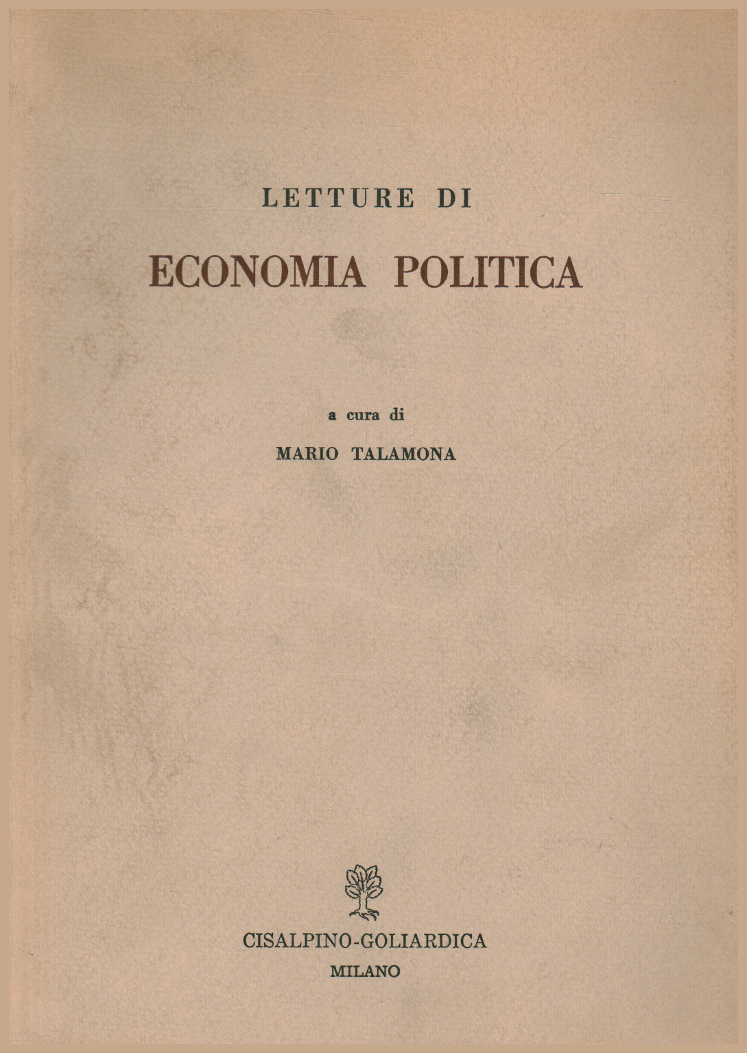 Letture di economia politica, s.a.