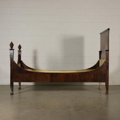 Single Bed Restoration Walnut Italy 19th Century