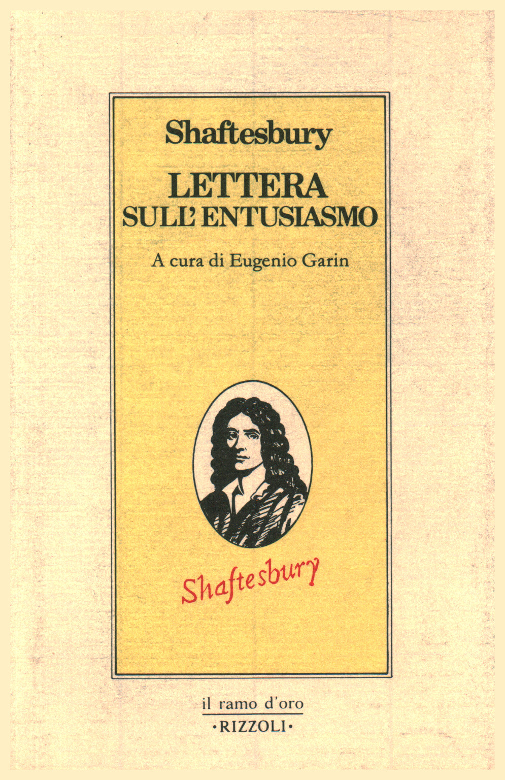 Lettera sull entusiasmo, s.a.