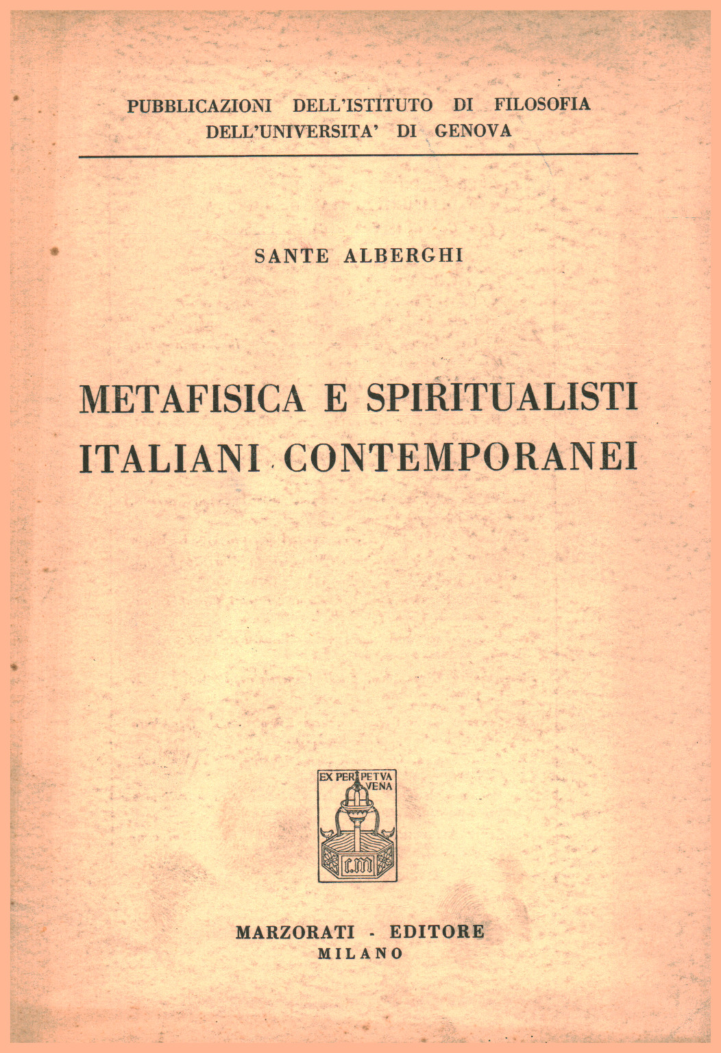 Metafisica e spiritualisti italiani e contemporane, s.a.