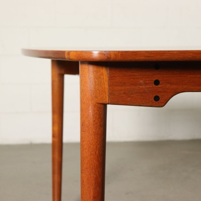 Großer Tisch Teak Furnier Vintage Italien 60er Jahre