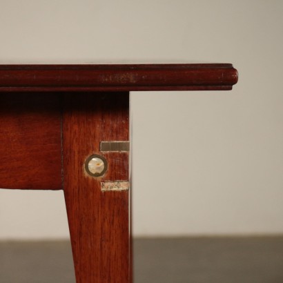 Elegante Petite Table Acajou Buis Laiton Nacre Premier '900