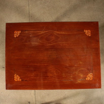 Liberty Coffee Table with Inlays Mahogany Italy Early 1900s