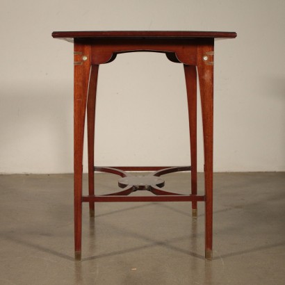 Elegante Petite Table Acajou Buis Laiton Nacre Premier '900