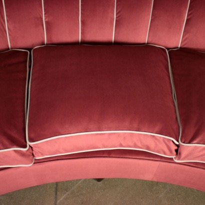 Sofa Samt Sprung Feder Vintage Italien 40er Jahre