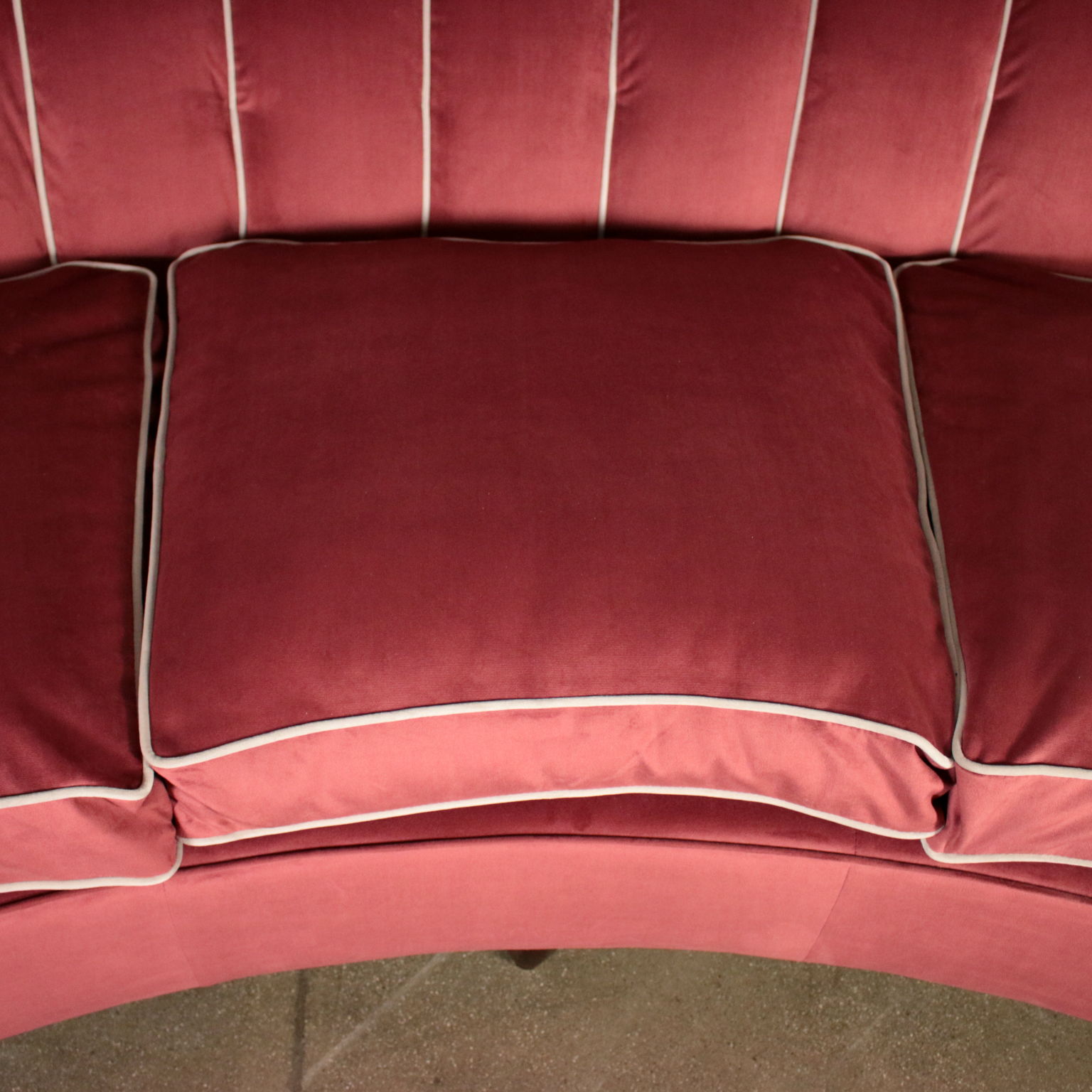 Sofa Springs Feather Cushions Velvet Vintage Italy 1940s Sofas