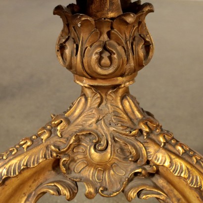 Ein Paar Beistelltische Vergoldetes Holz Italien 19. Jahrhundert