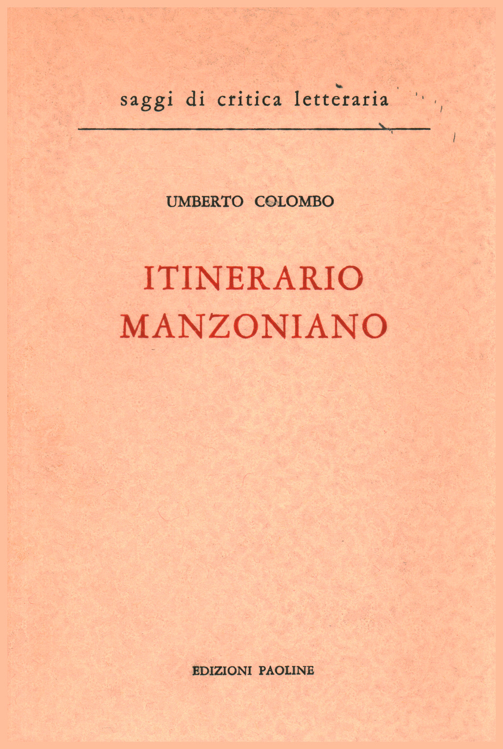 Itinéraire manzonien, s.a.