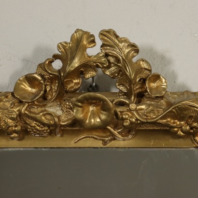 Gilded Carved Mirror Manufactured in Italy 19th Century